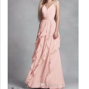 Chiffon Bridesmaid Dress with Cascading Skirt